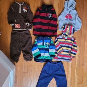 Baby fleece sweaters and pants